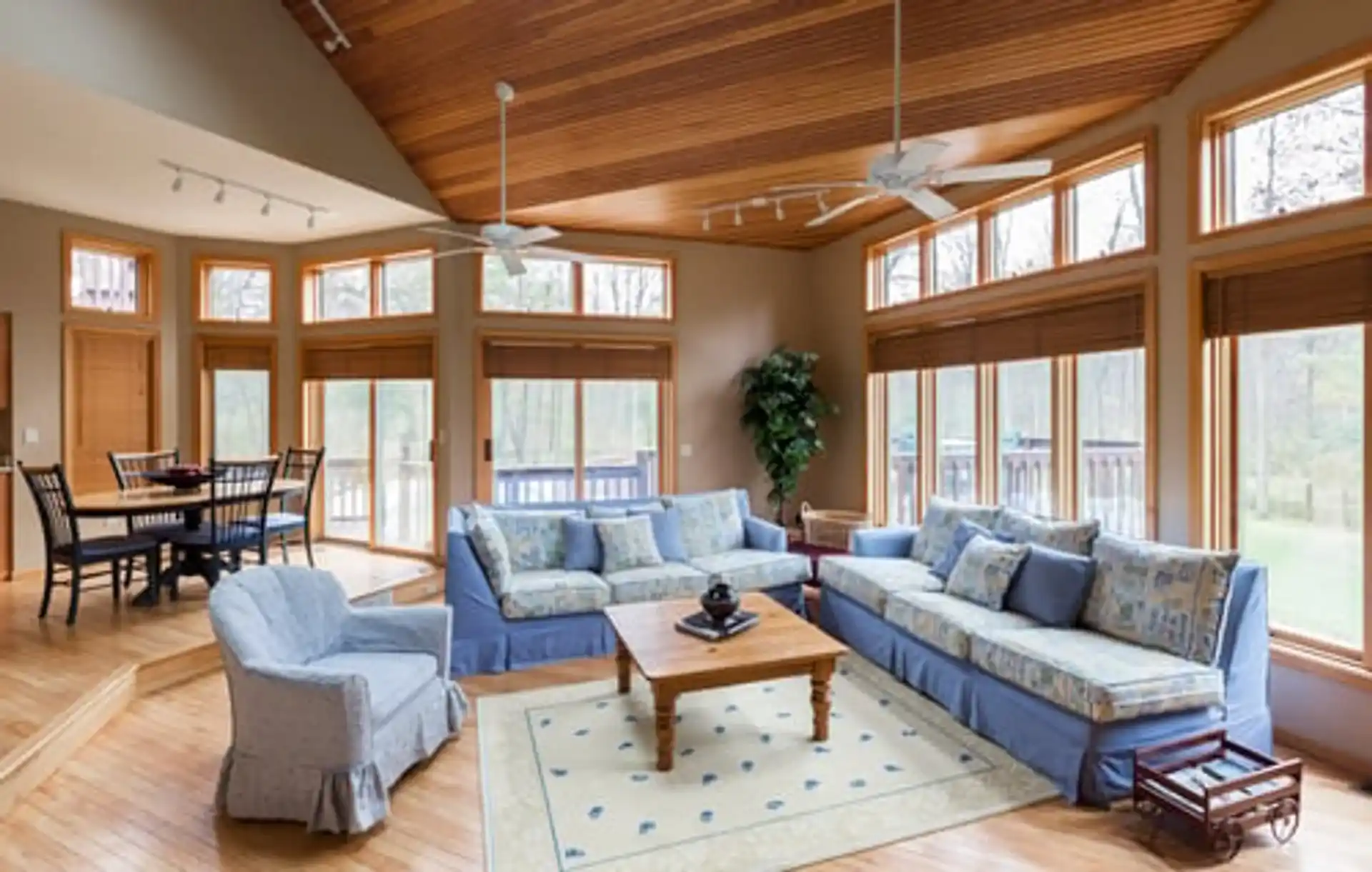 Immaculate open-plan Colorado living room cleaned by the Renbos team